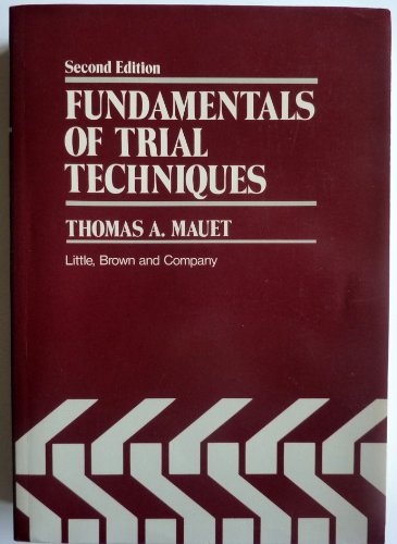 Imagen de archivo de Fundamentals of Trial Techniques a la venta por ThriftBooks-Atlanta