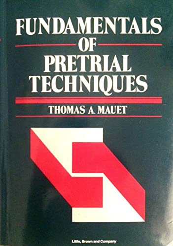 Imagen de archivo de Fundamentals of Pretrial Techniques a la venta por SecondSale