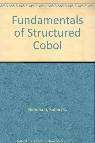 Stock image for Fundamentals of structured COBOL for sale by HPB-Red