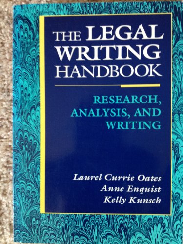 Stock image for Legal Writing Handbook: Research Analysis and Writing for sale by HPB Inc.