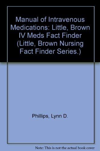 Stock image for Manual of Intravenous Medications for sale by Books Puddle