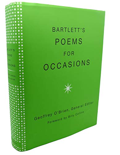 Beispielbild fr Bartlett's Poems for Occasions zum Verkauf von Better World Books