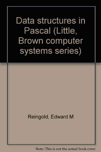 Beispielbild fr Data structures in Pascal (Little, Brown computer systems series) zum Verkauf von Wonder Book