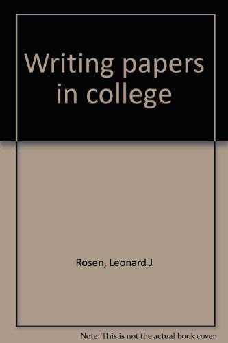 Stock image for Writing papers in college for sale by ThriftBooks-Dallas