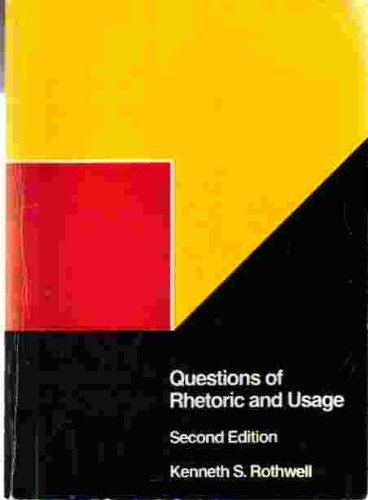 Beispielbild fr Questions of Rhetoric and Usage zum Verkauf von Better World Books