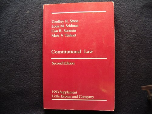 Beispielbild fr Constitutional Law 1993 Supplement Second Edition zum Verkauf von Wonder Book