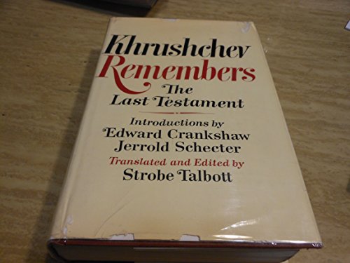 Beispielbild fr Khrushchev Remembers: The Last Testament (Illustrated) zum Verkauf von HPB-Diamond