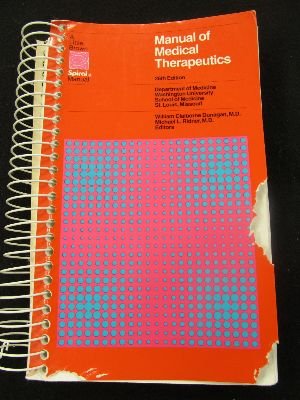 Beispielbild fr Manual of Medical Therapeutics zum Verkauf von Wonder Book