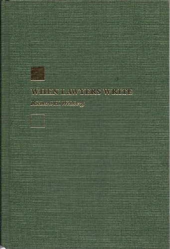 Imagen de archivo de When Lawyers Write a la venta por ThriftBooks-Dallas