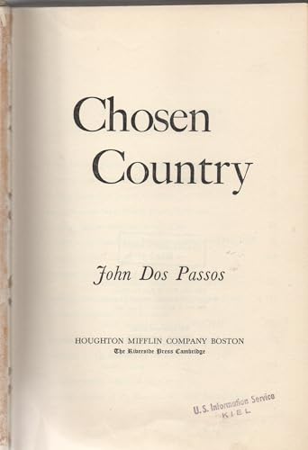 9780317279252: Chosen Country