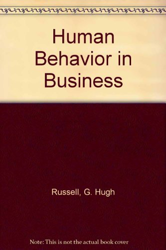 Stock image for Human Behavior in Business for sale by Isle of Books