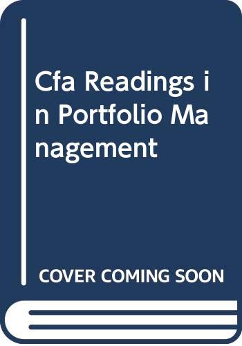 Stock image for CFA(R) Readings in Portfolio Management for sale by Basement Seller 101