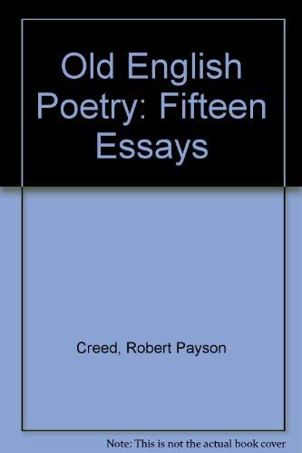 Beispielbild fr Old English Poetry : Fifteen Essays zum Verkauf von Better World Books