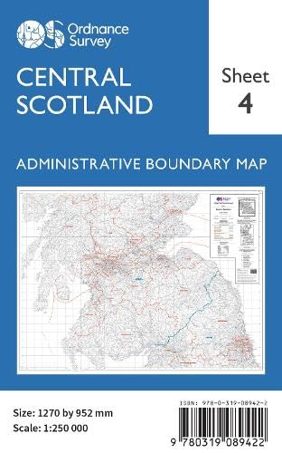 9780319089422: Central Scotland (OS Admin Boundary Map)