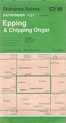 Imagen de archivo de Epping and Chipping Ongar (Sheet 1121 (TL40/50)) (Pathfinder maps) a la venta por WorldofBooks