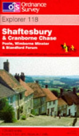 Stock image for Shaftesbury and Cranborne Chase, Wimborne Minster and Blandford Forum: Sheet 118 (Explorer Maps) for sale by WorldofBooks