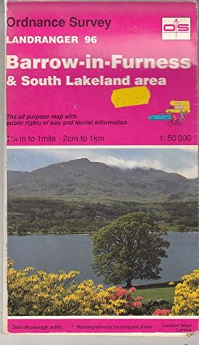 Stock image for Landranger Map 96 Barrow-in-Furness and South Lakeland Area: Sheet 96 for sale by WorldofBooks