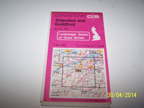 9780319221860: Aldershot, Guildford and Surrounding Area (Sheet 186) (OS Landranger Map)