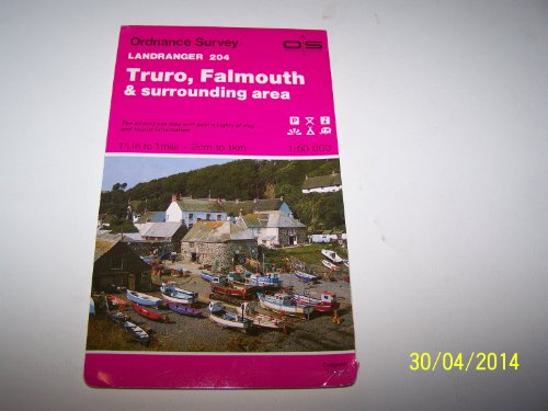9780319222041: Truro, Falmouth and Surrounding Area (Sheet 204) (OS Landranger Map)