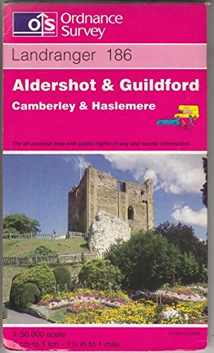 Stock image for Aldershot and Guildford, Camberley and Haslemere: Sheet 186 (Landranger Maps) for sale by WorldofBooks