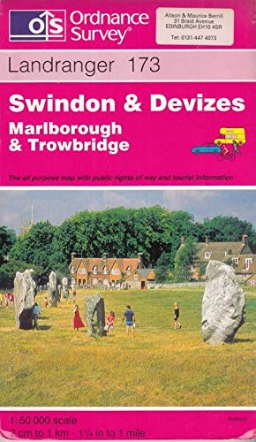 Stock image for Swindon and Devizes, Marlborough and Trowbridge: Sheet 173 (Landranger Maps) for sale by WorldofBooks