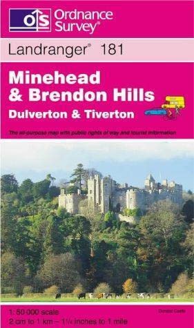 Beispielbild fr Minehead and Brendon Hills, Dulverton and Tiverton: Sheet 181 (Landranger Maps) zum Verkauf von Reuseabook