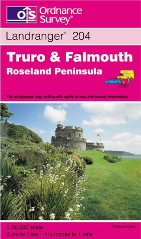 Imagen de archivo de Truro and Falmouth, Roseland Peninsula (Landranger Maps) a la venta por WorldofBooks