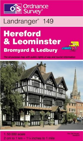 Stock image for Landranger Map 0149 : Hereford and Leominster, Bromyard and Ledbury for sale by Better World Books Ltd