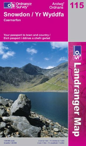 Imagen de archivo de Snowdon and Caernarfon: Sheet 115 (Landranger Maps) a la venta por WorldofBooks