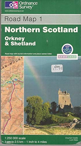 Imagen de archivo de North Scotland, Orkney and Shetland: Sheet 1 (Road Map) a la venta por WorldofBooks