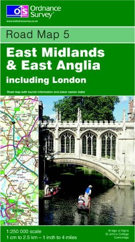 9780319230442: East Midlands and East Anglia Including London: Sheet 5 (Road Map)