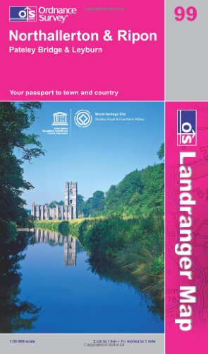 Beispielbild fr Northallerton and Ripon, Pateley Bridge and Leyburn (OS Landranger Map): Sheet 99 zum Verkauf von WorldofBooks