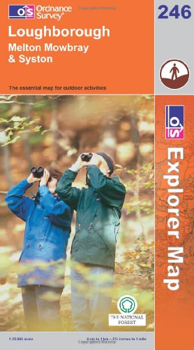 Beispielbild fr Loughborough, Melton Mowbray and Syston (Explorer Maps): Sheet 246 (OS Explorer Map) zum Verkauf von WorldofBooks