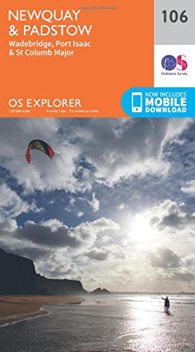 Stock image for OS Explorer Map (106) Newquay and Padstow for sale by Chiron Media