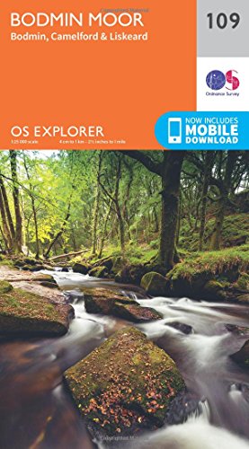 Imagen de archivo de Bodmin Moor Map | Bodmin, Camelford & Liskeard | Ordnance Survey | OS Explorer Map 109 | England | Walks | Hiking | Maps | Adventure a la venta por WorldofBooks