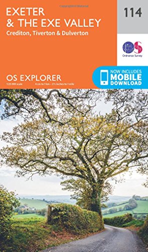 9780319243152: Exeter & the Exe Valley Map | Crediton, Tiverton & Dulverton | Ordnance Survey | OS Explorer Map 114 | England | Walks | Hiking | Maps | Adventure