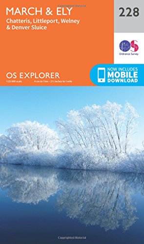 9780319244210: March & Ely Map | Chatteris, Littleport, Welney & Denver Sluice | Ordnance Survey | OS Explorer Map 228 | England | Walks | Hiking | Maps | Adventure