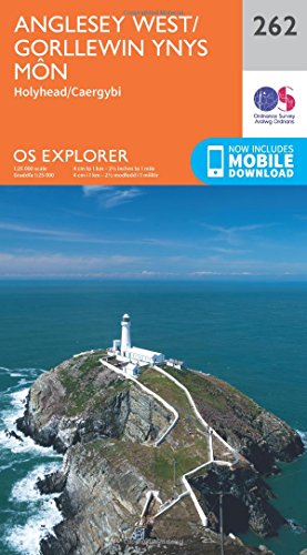 Beispielbild fr Anglesey West / Gorllewin Ynys Mon Map | Holyhead / Caergybi | Ordnance Survey | OS Explorer Map 262 | Wales | Walks | Hiking | Maps | Adventure zum Verkauf von WorldofBooks