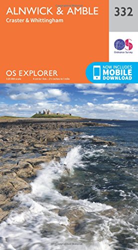Stock image for OS Explorer Map 332 Alnwick and Amble, Craster and Whittingham for sale by Chiron Media