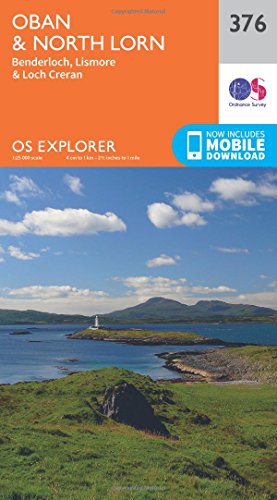 Imagen de archivo de Oban & North Lorn Map | Benderloch, Lismore & Loch Creran | Ordnance Survey | OS Explorer Map 376 | Scotland | Walks | Hiking | Maps | Adventure a la venta por WorldofBooks