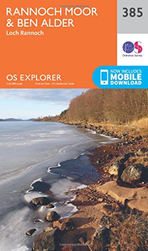 Beispielbild fr Rannoch Moor & Ben Alder Map | Loch Rannoch | Ordnance Survey | OS Explorer Map 385 | Scotland | Walks | Hiking | Maps | Adventure zum Verkauf von WorldofBooks