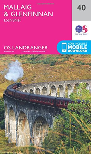 9780319261385: Mallaig & Glenfinnan Map | Loch Shiel | Ordnance Survey | OS Landranger Map 40 | Scotland | Walks | Cycling | Days Out | Maps | Adventure: 040