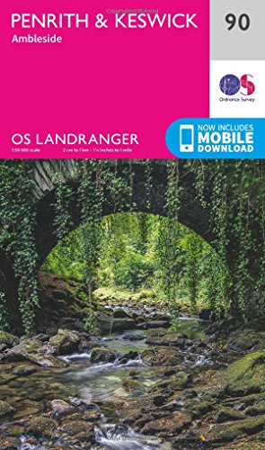 Beispielbild fr Penrith & Keswick Map | Ambleside | Ordnance Survey | OS Landranger Map 90 | England | Walks | Cycling | Days Out | Maps | Adventure zum Verkauf von WorldofBooks