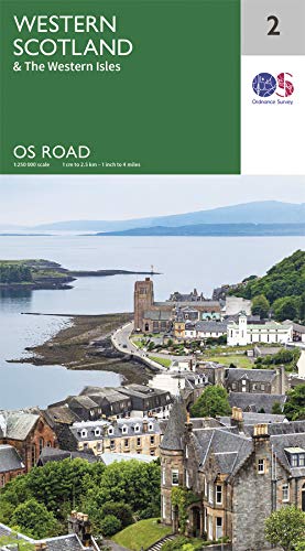 9780319263747: Western Scotland Road Map | Western Isles | Ordnance Survey | OS Road Map 2 | Drive Scotland | Scenic Routes | Beaches | Maps | Adventure