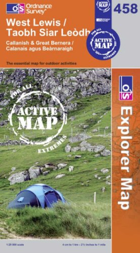 9780319466872: West Lewis / Taobh Siar Leodhais: Sheet 458 (OS Explorer Map Active)