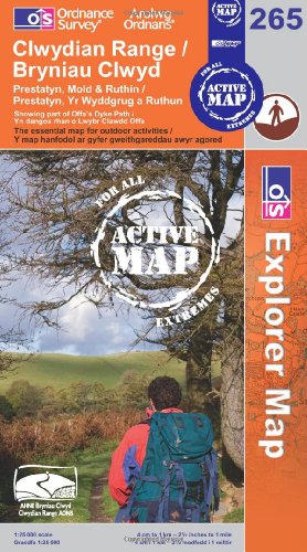 Beispielbild fr Clwydian Range, Prestatyn, Mold and Ruthin (OS Explorer Map Active): Sheet 265 zum Verkauf von WorldofBooks