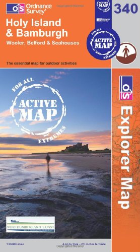 9780319467749: Holy Island and Bamburgh: Sheet 340 (OS Explorer Map Active)