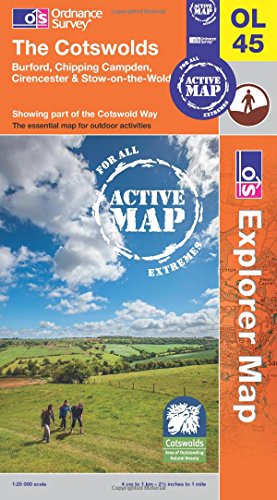 Beispielbild fr The Cotswolds (OS Explorer Map Active): Sheet OL45 zum Verkauf von WorldofBooks