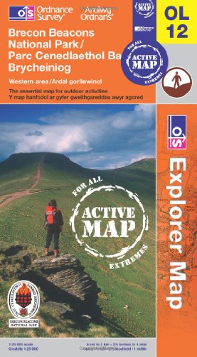 Imagen de archivo de Brecon Beacons National Park - Western & Central Areas (OS Explorer Map Active): Sheet OL12 a la venta por WorldofBooks