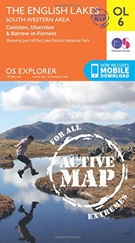 Stock image for OS Explorer ACTIVE OL6 The English Lakes South Western area: OL 06 (OS Explorer Map Active) for sale by WorldofBooks